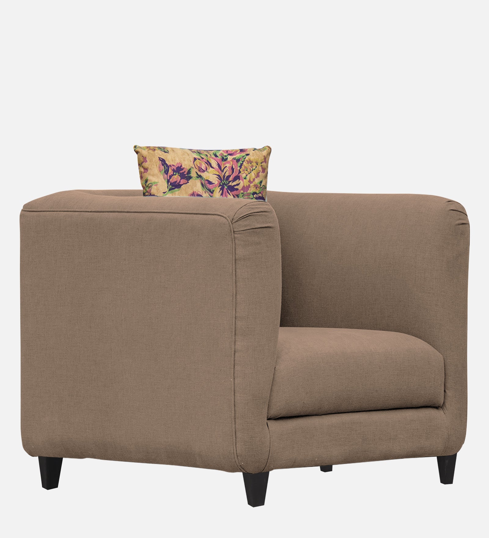 Niki Fabric 1 Seater Sofa in Cookie Beige Colour