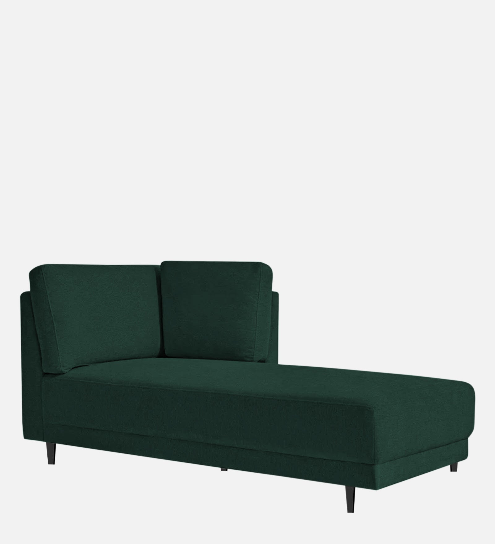 Jonze Velvet RHS Chaise Lounger in Forest Green Colour