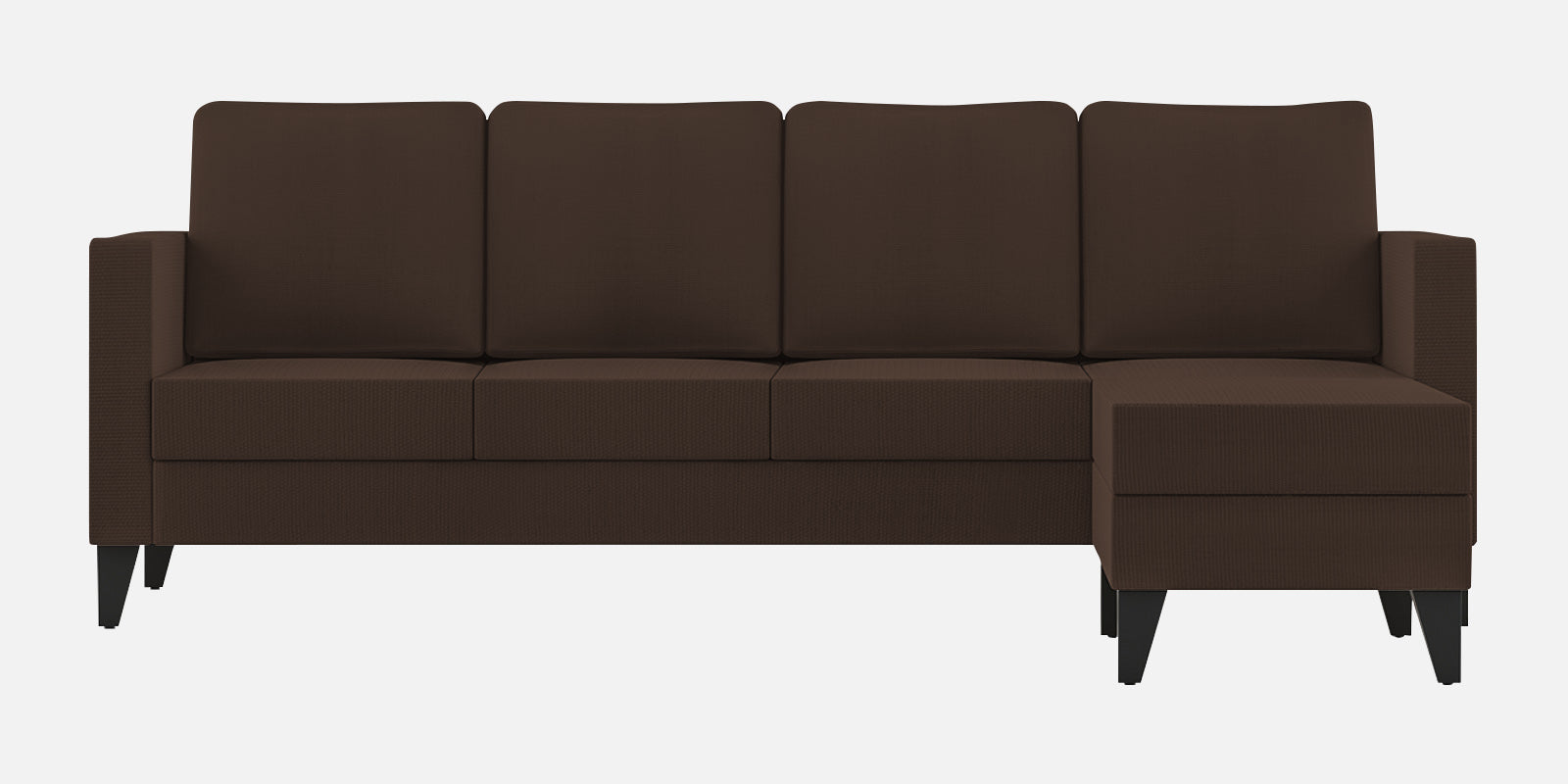 Nori Fabric LHS Sectional Sofa (3 + Lounger) In Cidar Brown Colour