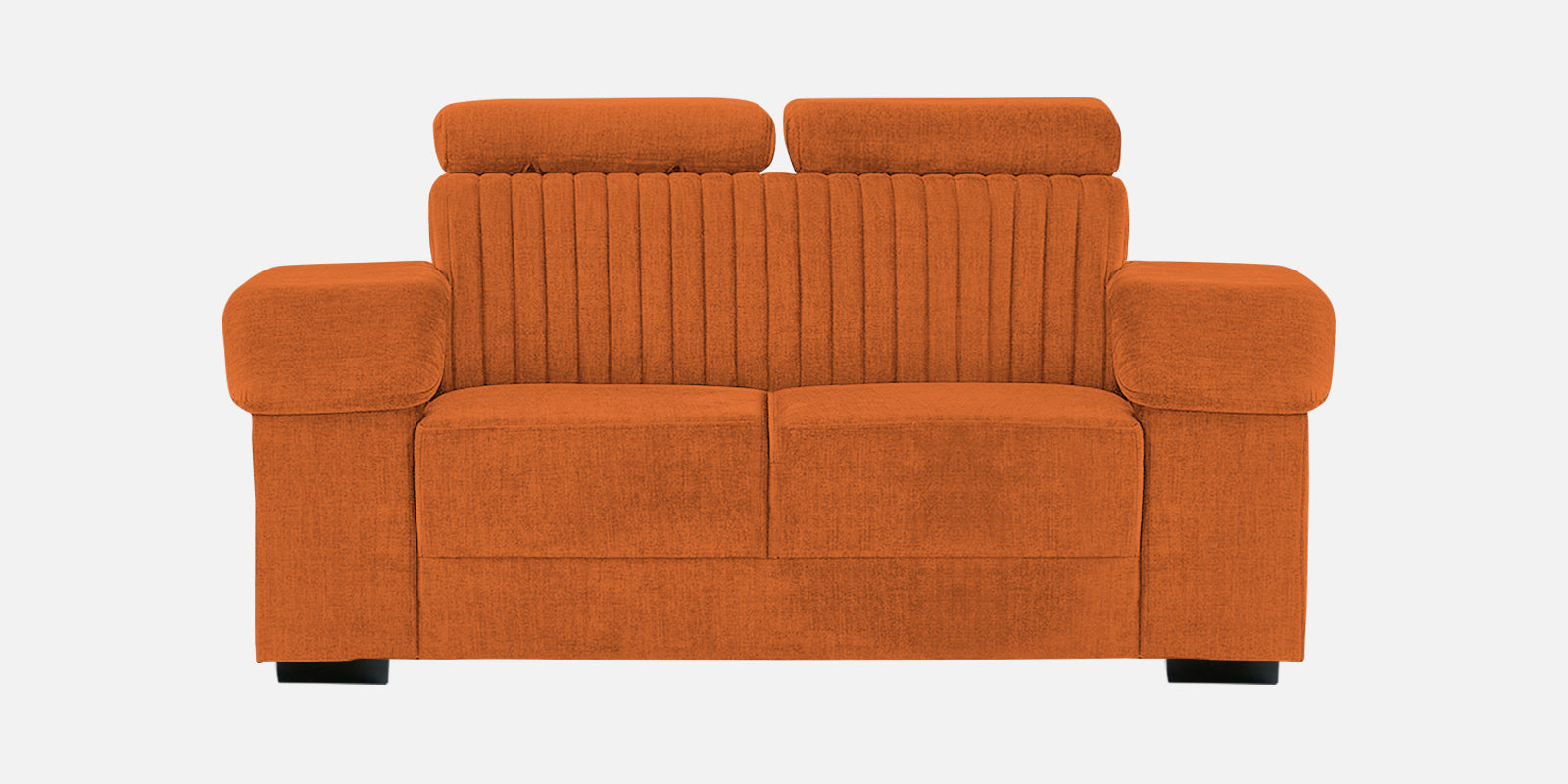 Draco Fabric 2 Seater Sofa In Vivid Orange Colour