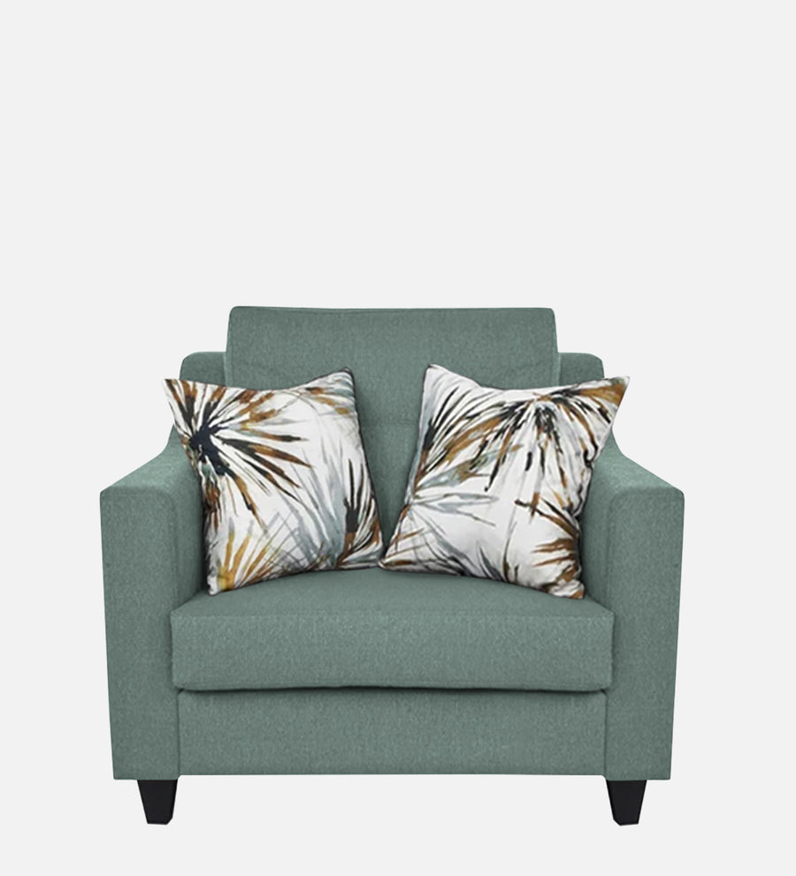 Welly Fabric 1 Seater Sofa In Suka Blue Colour - Febonic Living