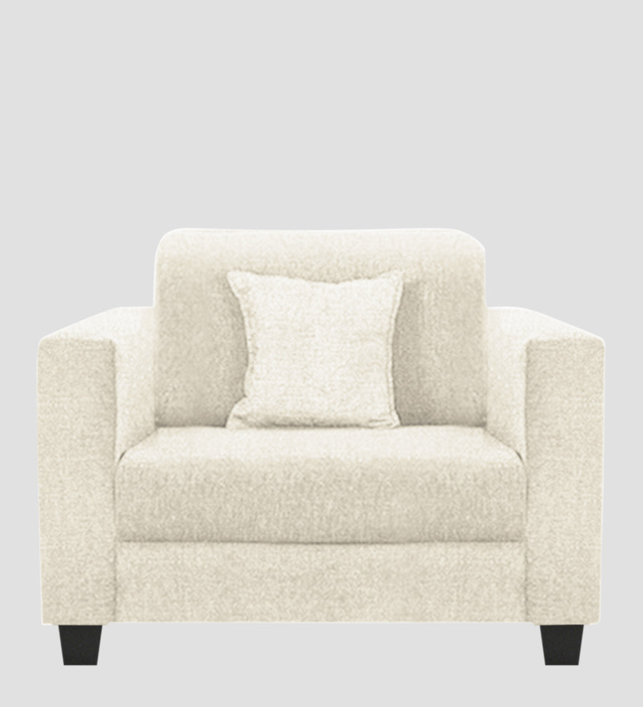 Nebula Fabric 1 Seater Sofa In Ivory Cream Colour - Febonic Living