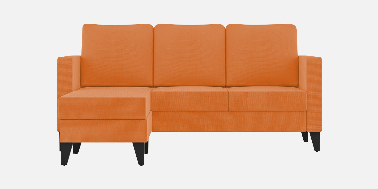 Nori Fabric RHS Sectional Sofa (2 + Lounger) In Dark Orange Colour