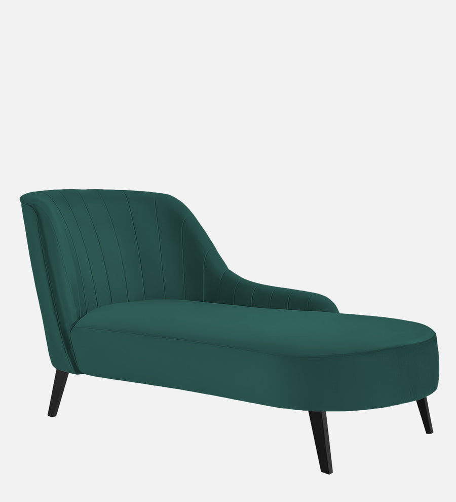 Flora Velvet Rhs Chaise Lounger In Pine Green Colour - Febonic Living