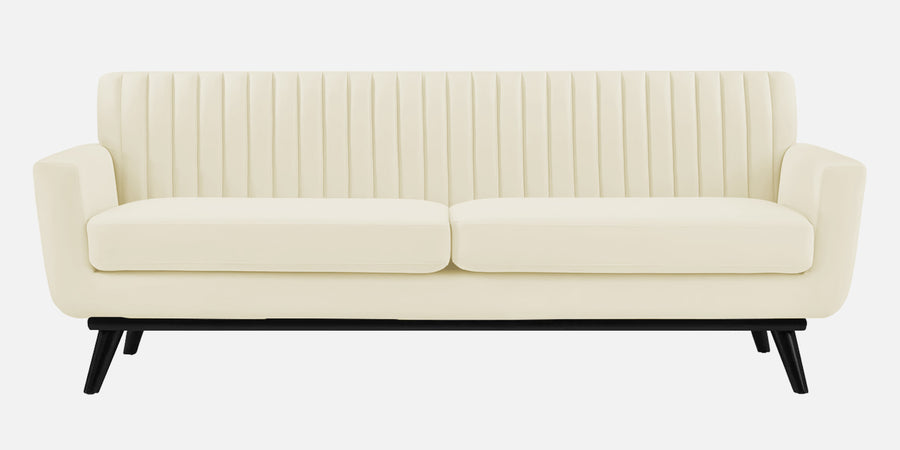 Tucker Velvet 3 Seater Sofa In Warm White Colour - Febonic Living
