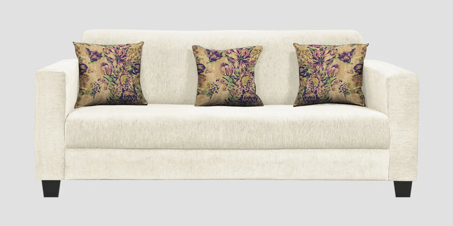 Lipu Fabric 3 Seater Sofa In Ivory Cream Colour - Febonic Living