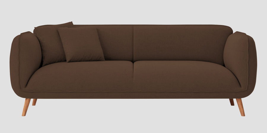 Zia Fabric 3 Seater Sofa In Ash Brown Colour - Febonic Living