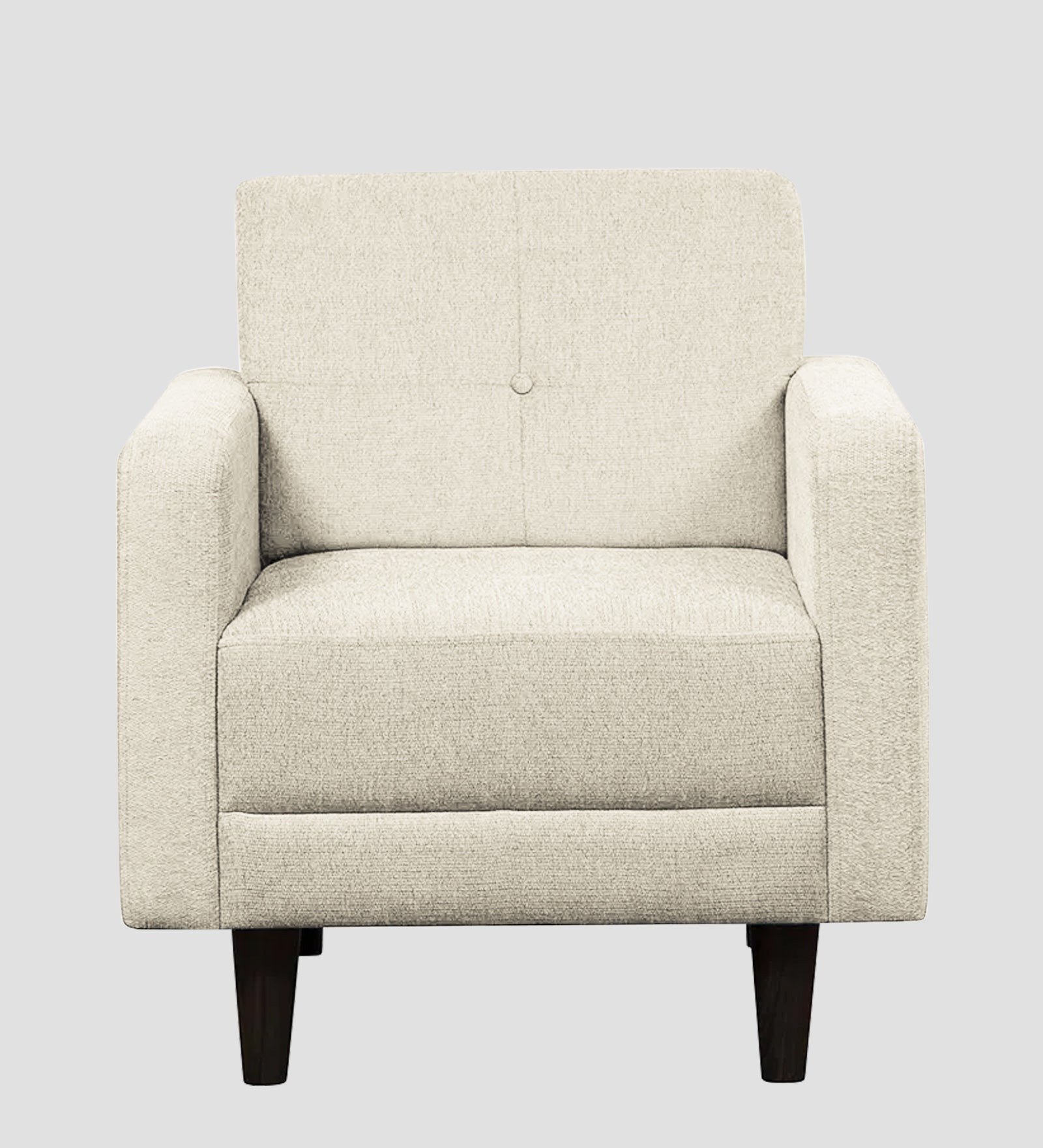 Noha Fabric 1 Seater Sofa In  Ivory Cream Colour - Febonic Living