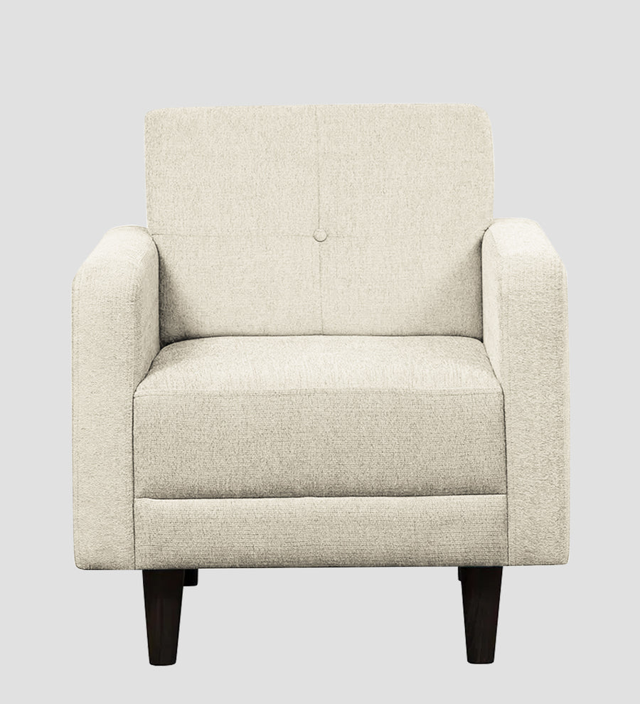 Noha Fabric 1 Seater Sofa In Ivory Cream Colour - Febonic Living