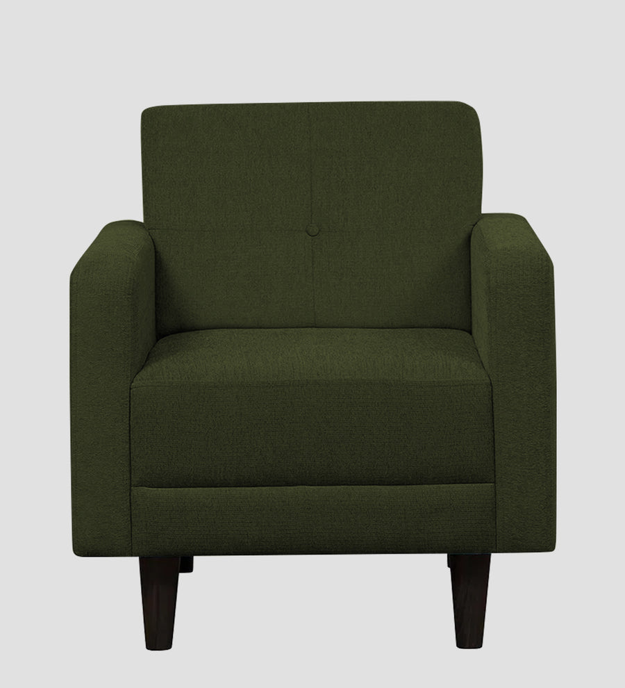 Noha Fabric 1 Seater Sofa In Olive Green Colour - Febonic Living