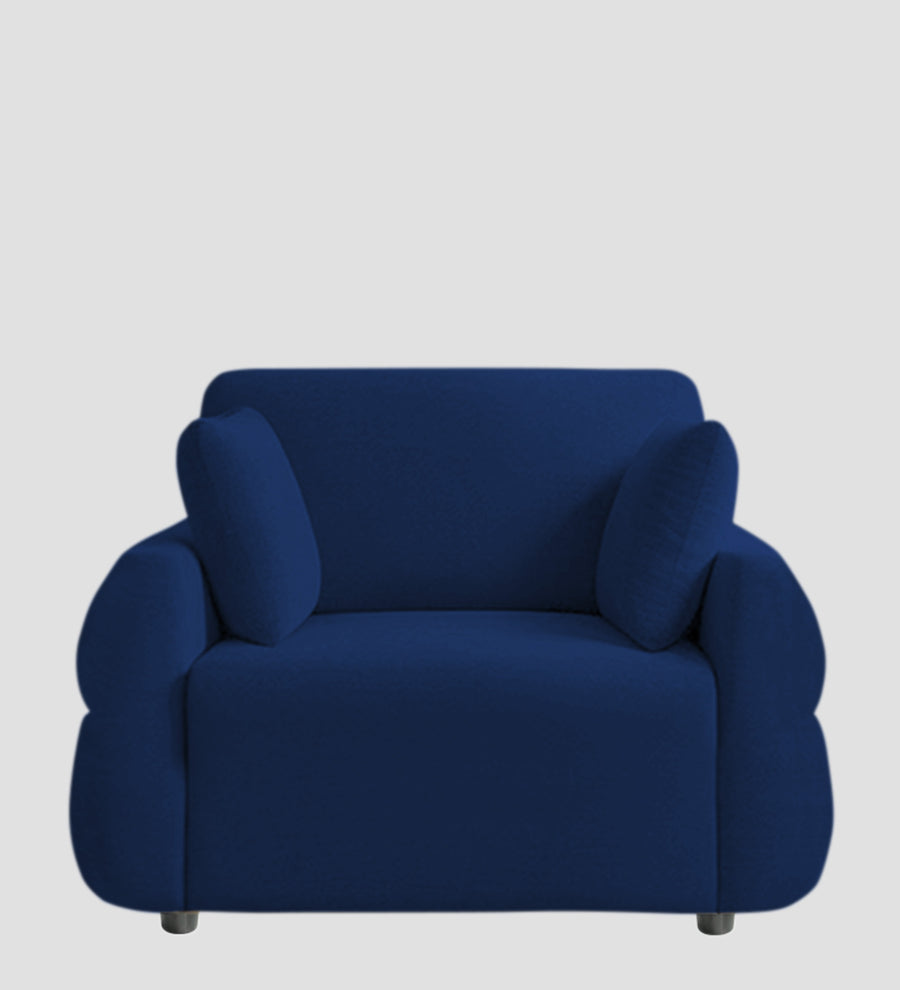 Jack Fabric 1 Seater Sofa In Royal Blue Colour - Febonic Living
