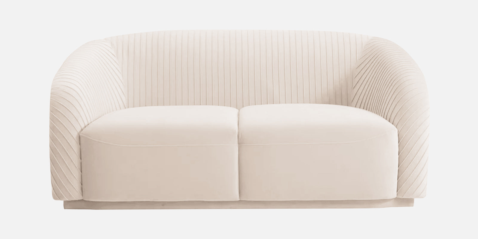 Yara Velvet Fabric 2 Seater Sofa in Camel Beige Colour