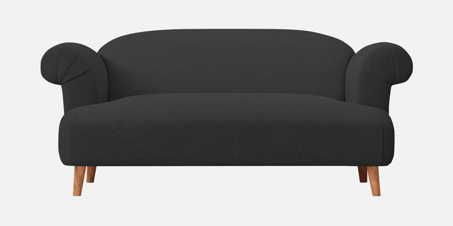 Barber Fabric 2 Seater Sofa In Bitter Black Colour - Febonic Living