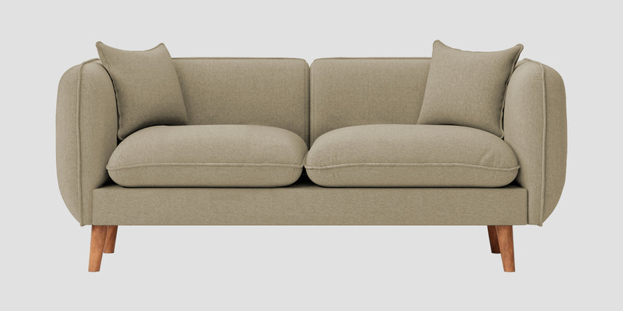 Reva Fabric 2 Seater Sofa In Honey Beige Colour - Febonic Living