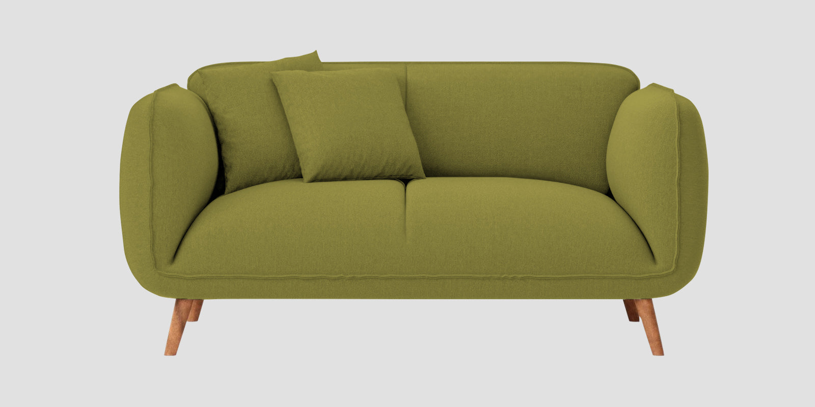 Zia Fabric 2 Seater Sofa In Kelly Green Colour - Febonic Living