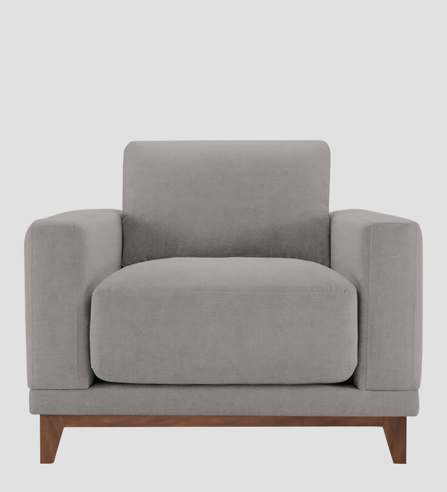 Esha Fabric 1 Seater Sofa In Silver Grey Colour - Febonic Living