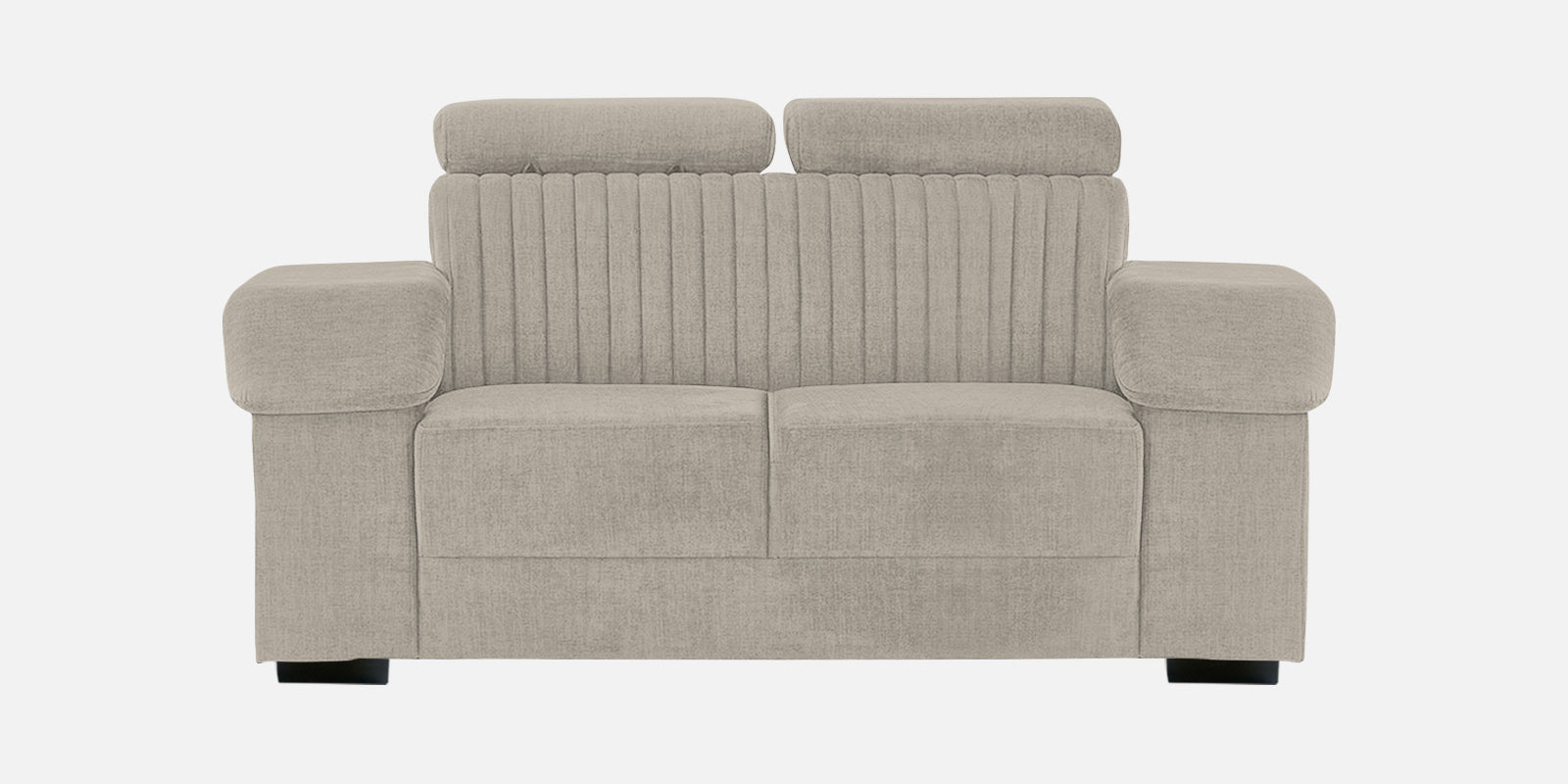 Draco Fabric 2 Seater Sofa In Ash Grey Colour