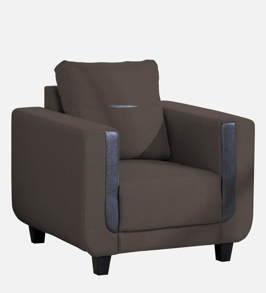 Perry Fabric 1 Seater Sofa In Caspa Brown Colour - Febonic Living