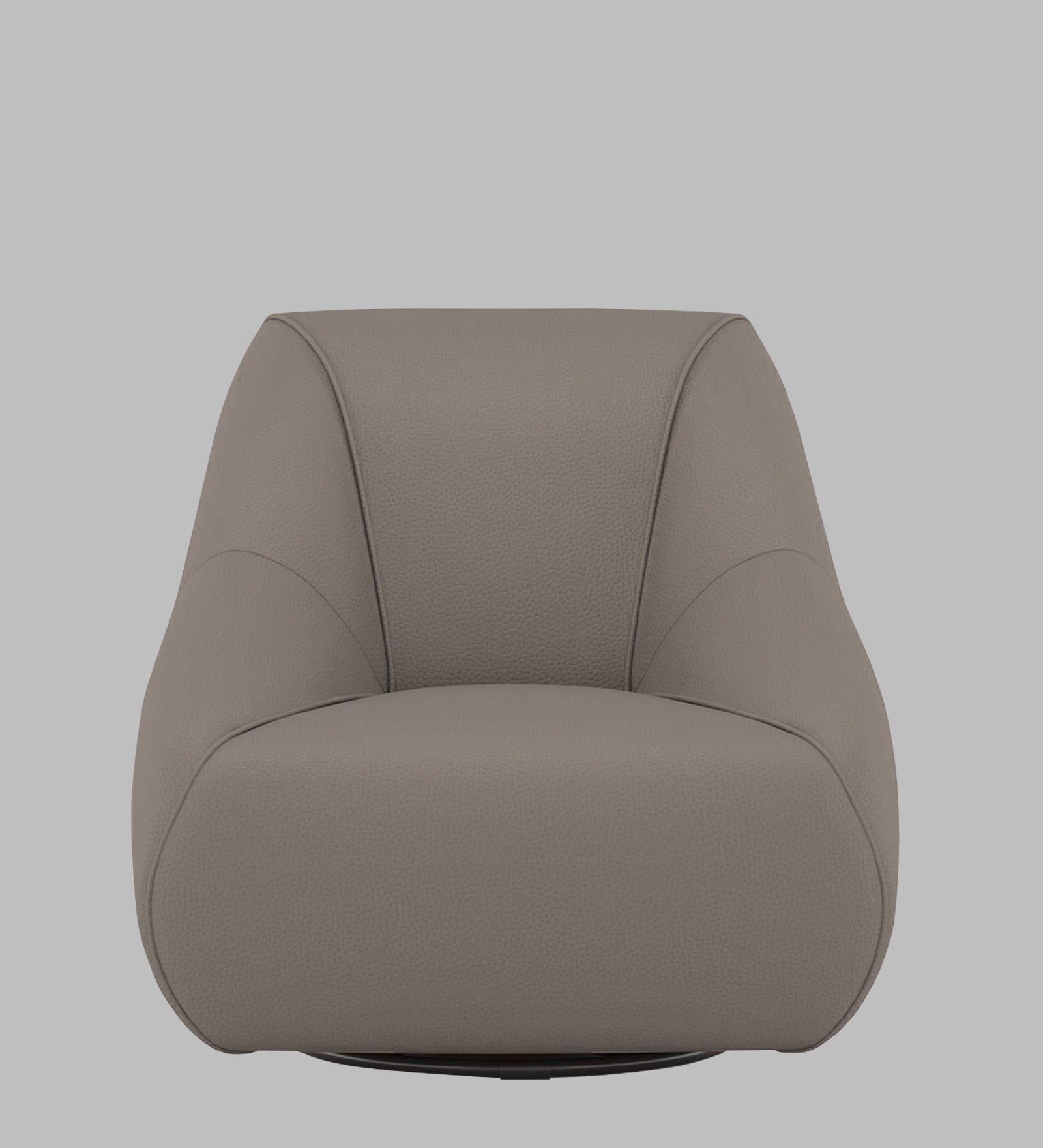 Willow Leatherette Swivel Chair In Steel Grey Colour - Febonic Living