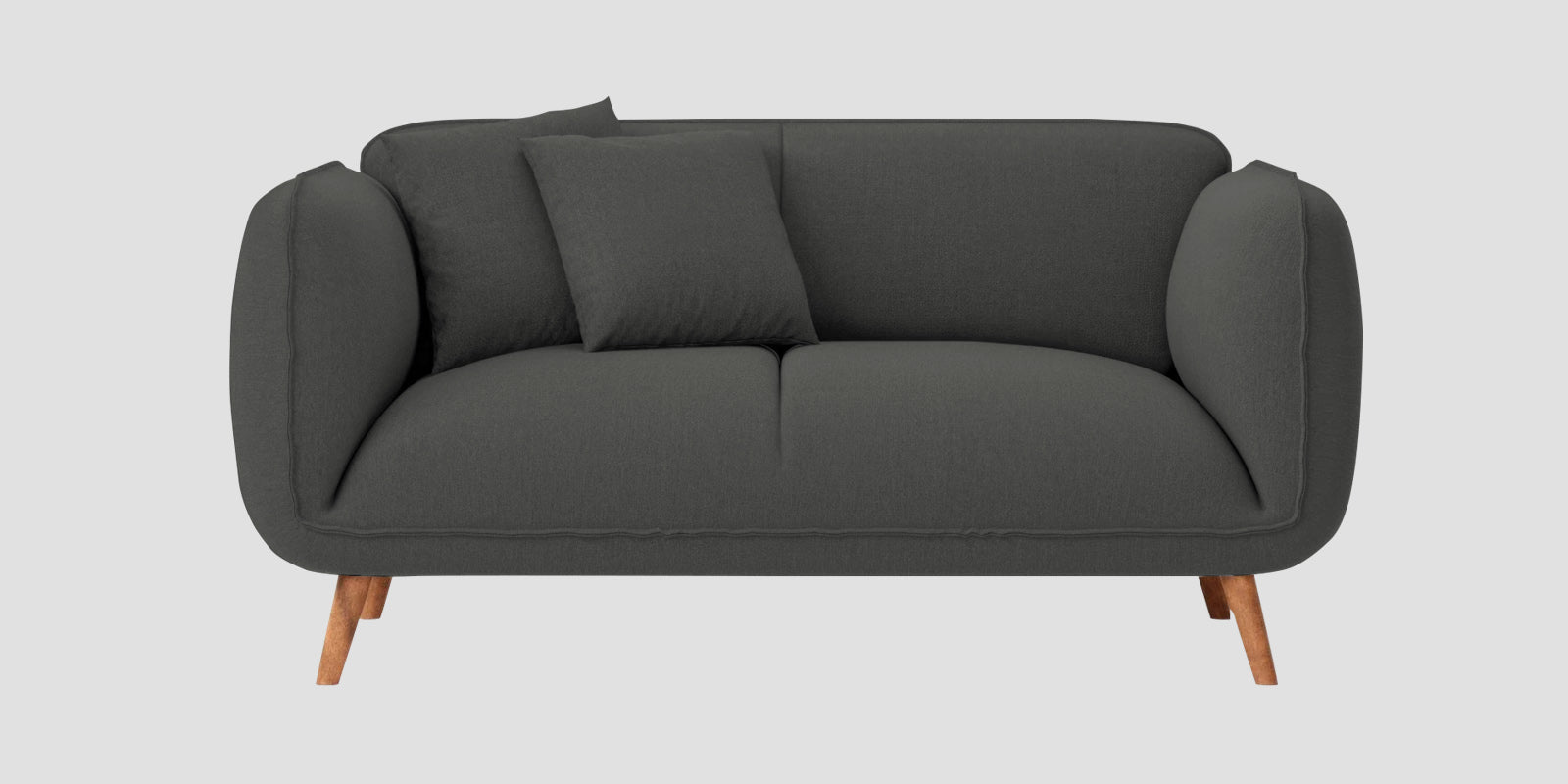 Zia Fabric 2 Seater Sofa In Stone Grey Colour