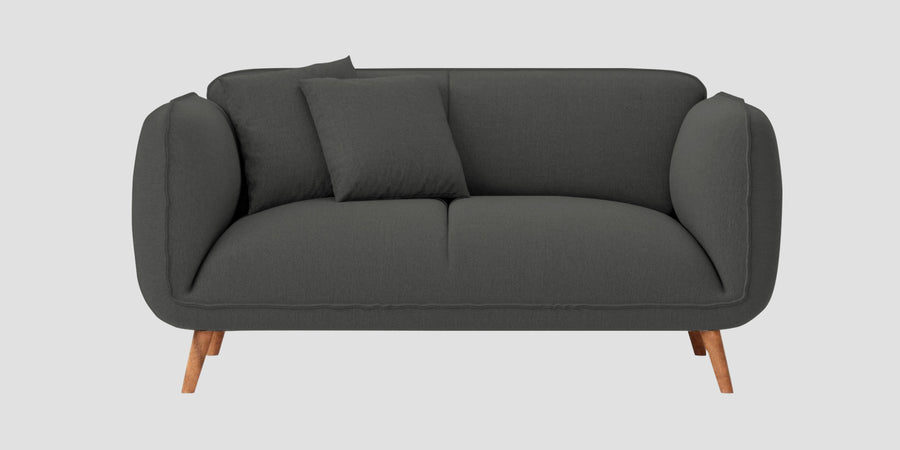 Zia Fabric 2 Seater Sofa In Stone Grey Colour - Febonic Living