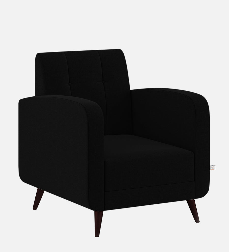 Wiki Velvet 1 Seater Sofa In Adam Black Colour - Febonic Living