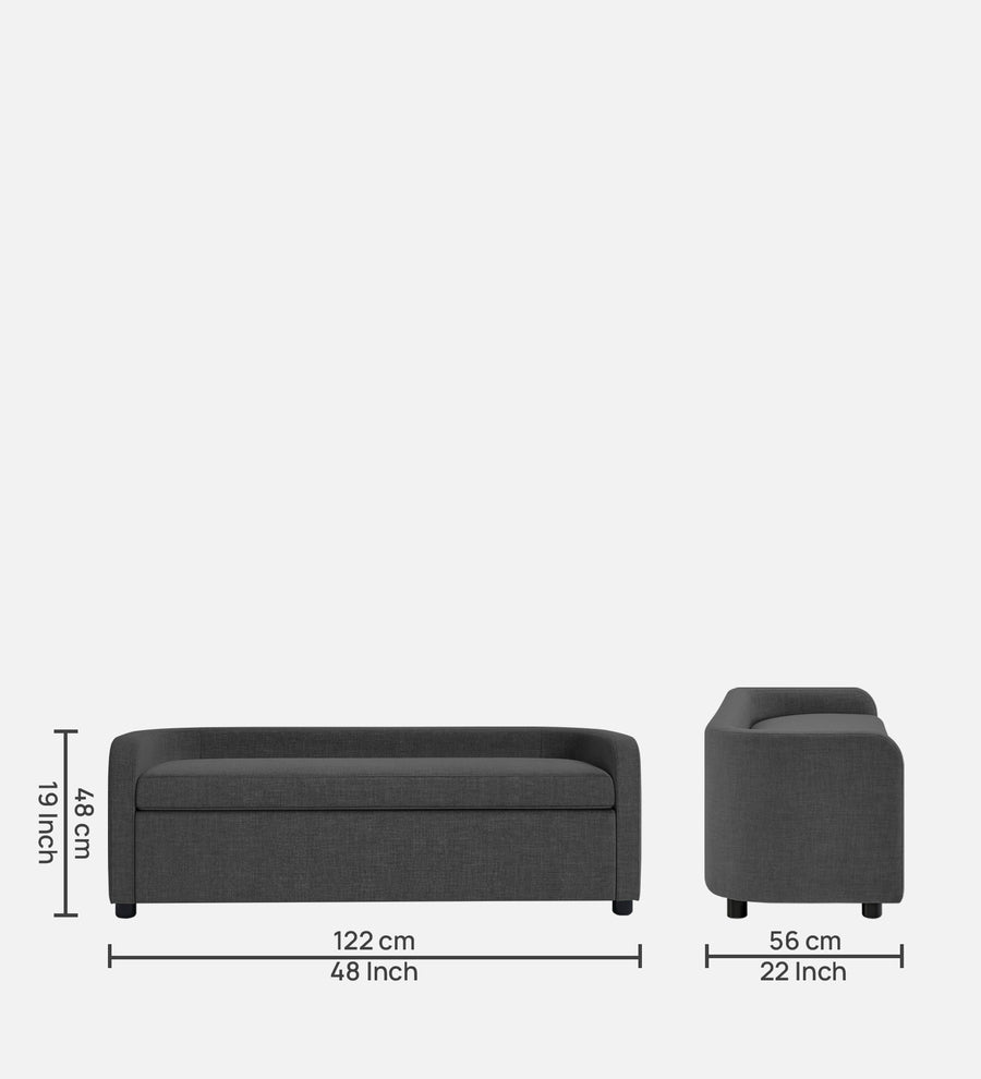 Cooper Fabric Storage Bench In Charcoal Grey Colour - Febonic Living