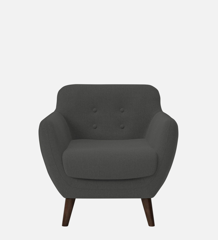 Goofy Fabric 1 Seater Sofa In Charcoal Grey Colour - Febonic Living