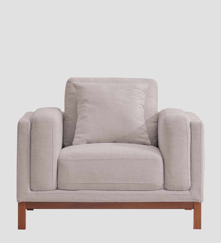 Borry Fabric 1 Seater Sofa In Almond Beige Colour - Febonic Living