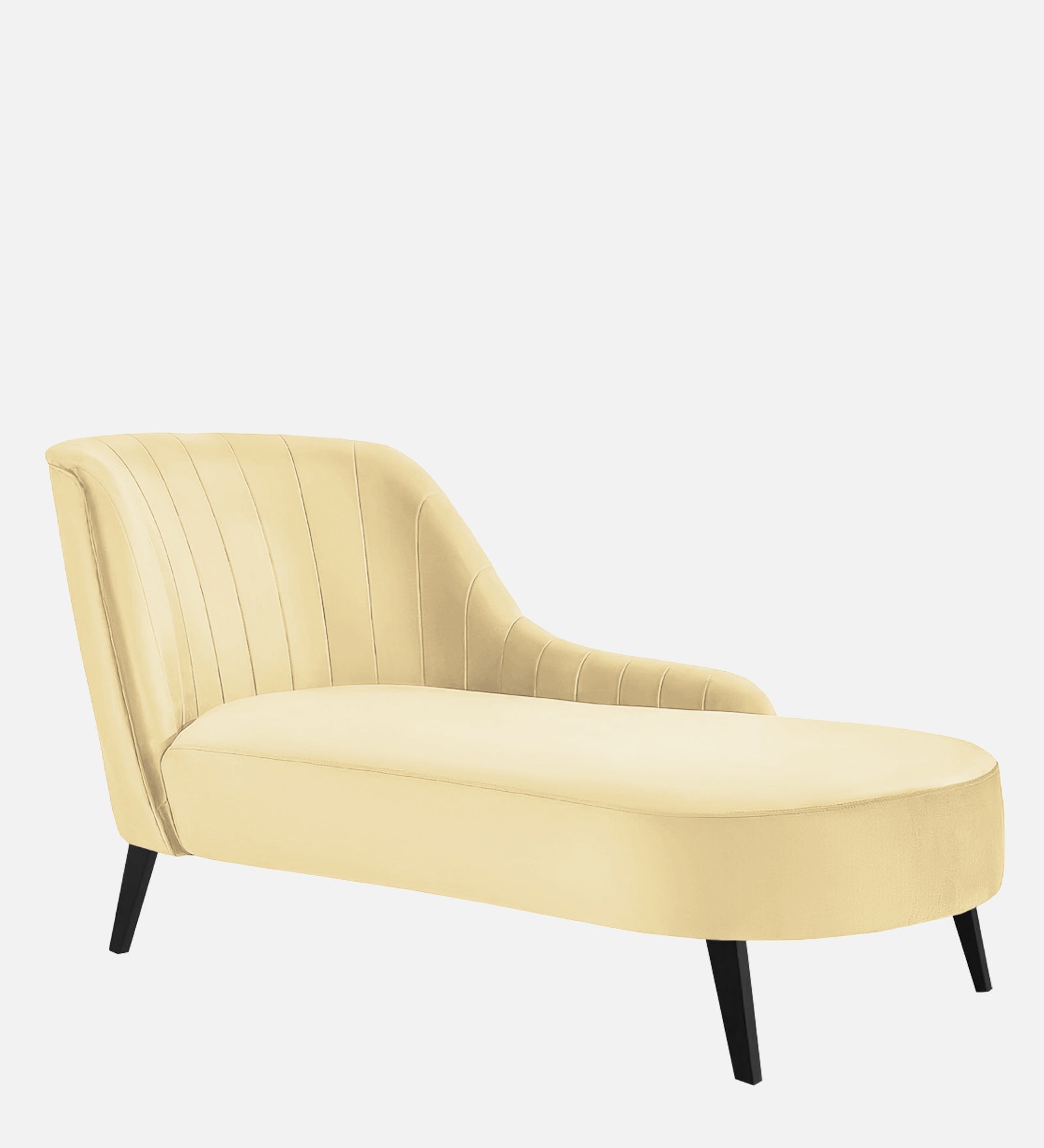 Flora Velvet RHS Chaise Lounger in Sandy Beige Colour