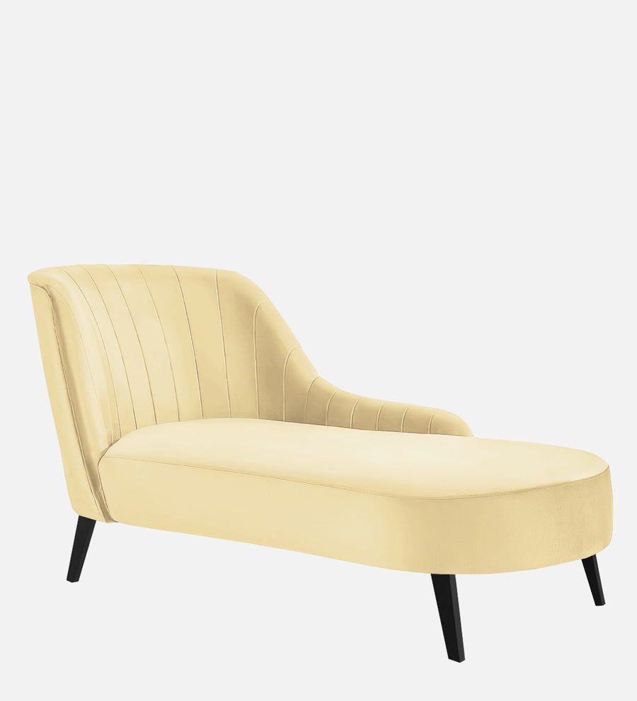 Flora Velvet Rhs Chaise Lounger In Sandy Beige Colour - Febonic Living