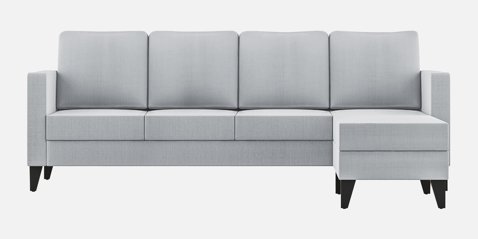 Nori Fabric LHS Sectional Sofa (3 + Lounger) In Coin Grey Colour