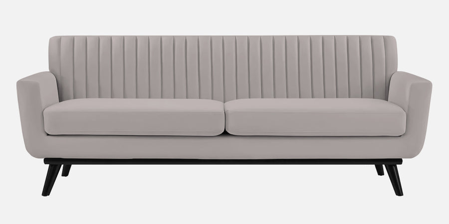Tucker Velvet 3 Seater Sofa In Pearl Grey Colour - Febonic Living