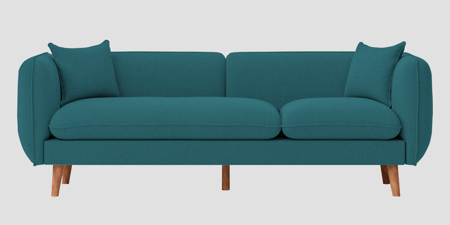 Reva Fabric 3 Seater Sofa In Water Blue Colour - Febonic Living