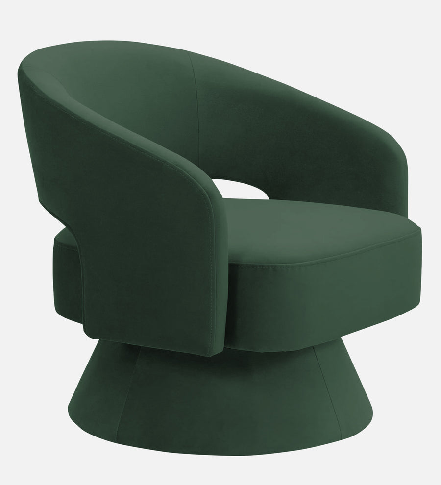 Pendra Velvet Swivel Chair In Amazon Green Colour - Febonic Living