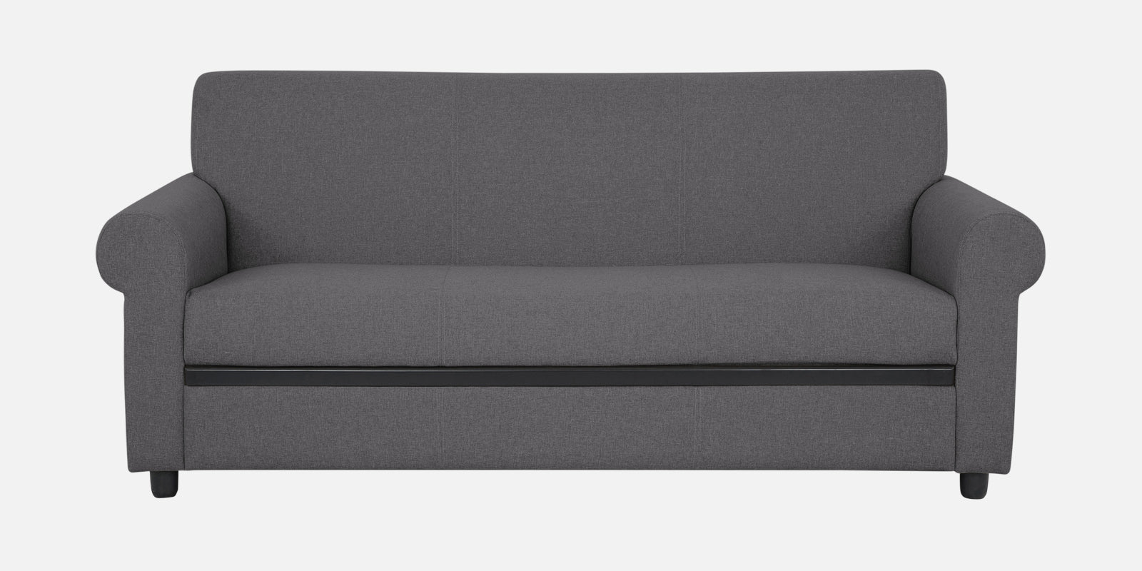 Ribby Fabric 3 Seater Sofa in Sudo Grey Colour