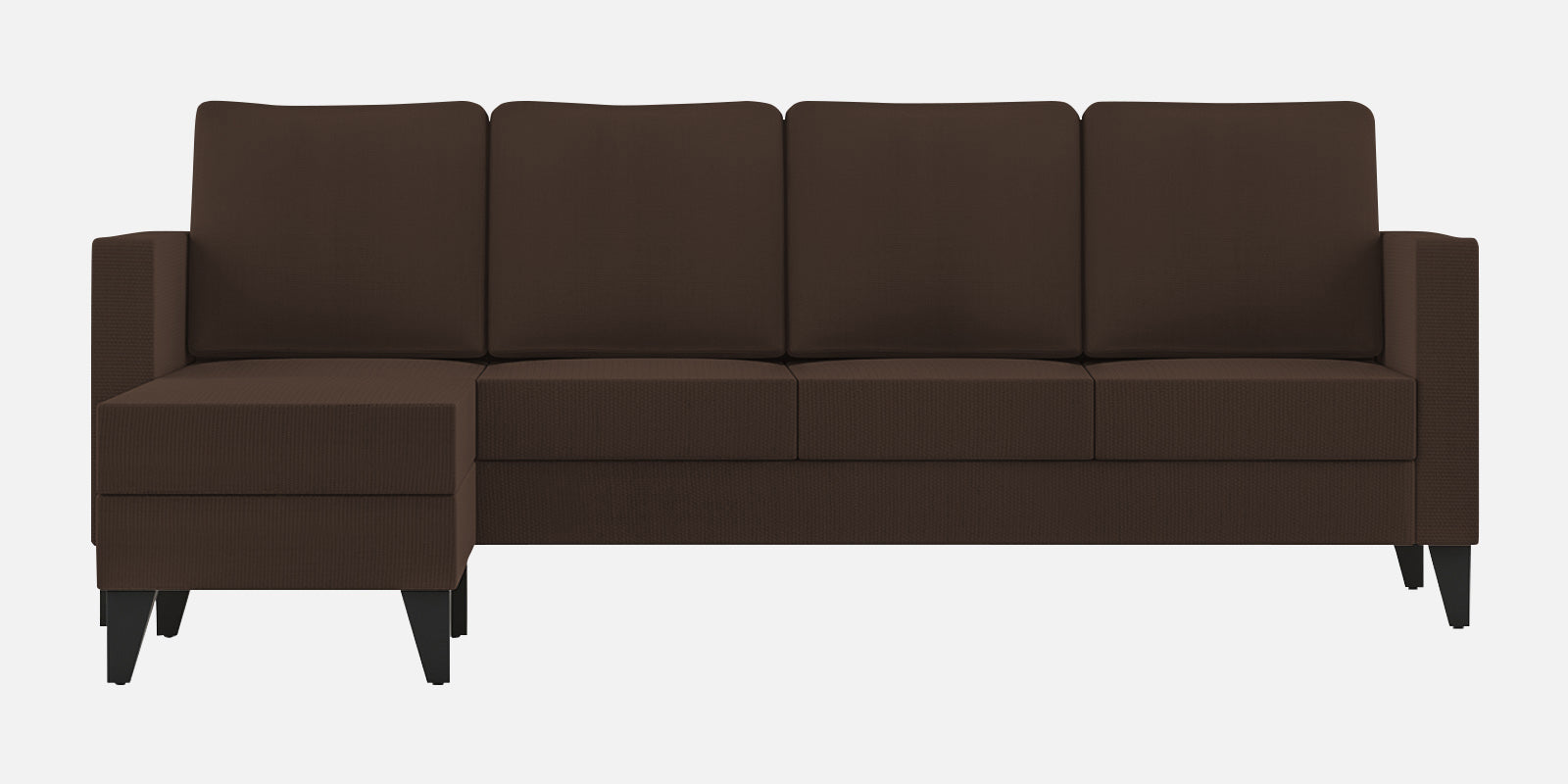 Nori Fabric RHS Sectional Sofa (3 + Lounger) In Cidar Brown Colour