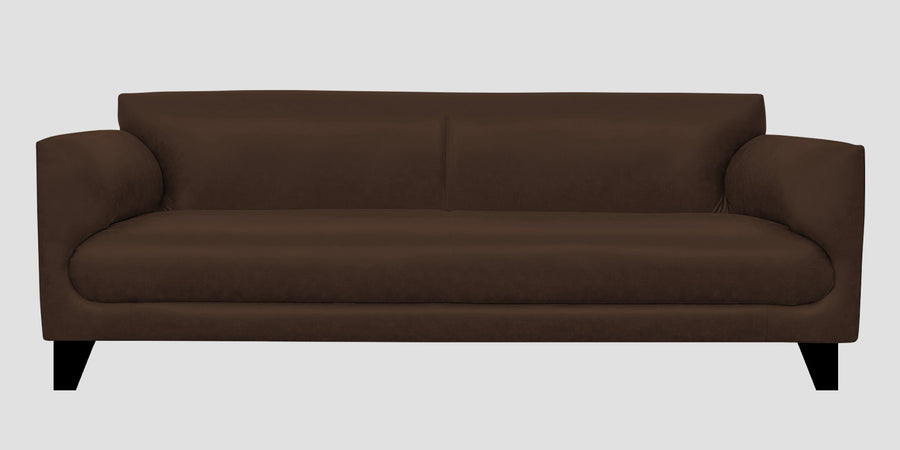 Convi Leatherette 3 Seater Sofa In Carob Brown Colour - Febonic Living