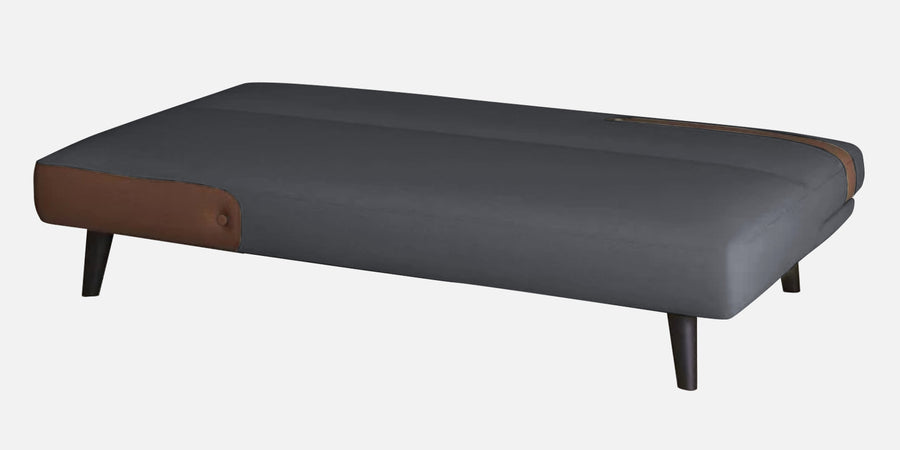 Vedan Fabric 3 Seater Convertible Sofa Cum Bed In Maba Grey Colour - Febonic Living