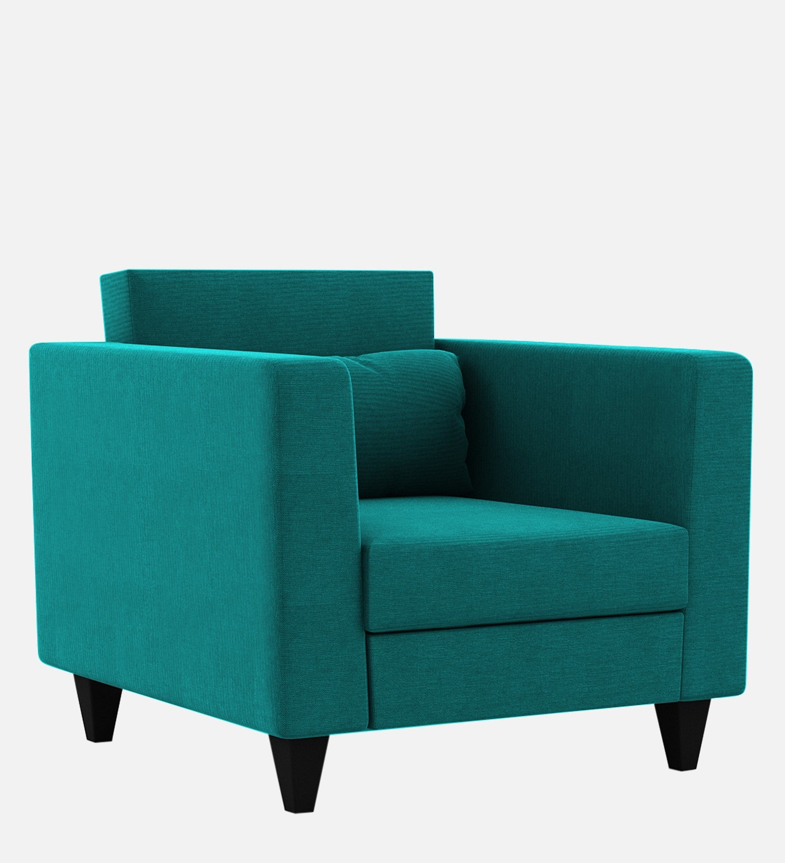 Nipul Fabric 1 Seater Sofa in Sea Green Colour