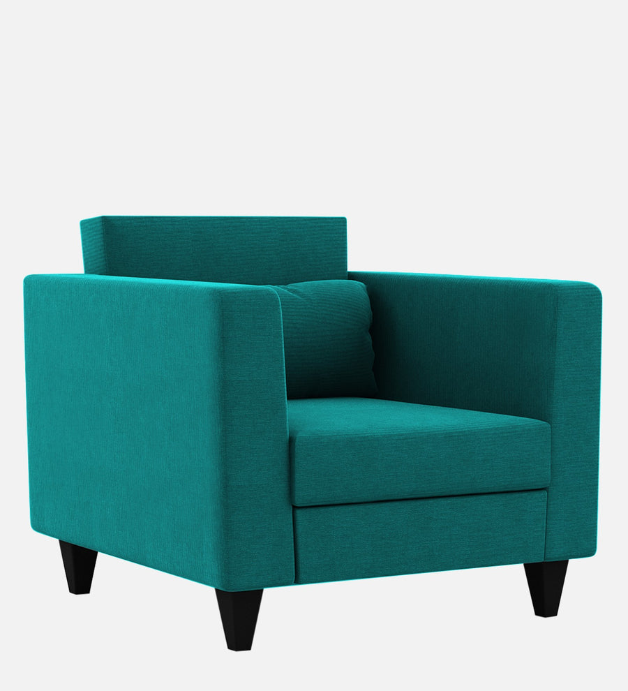 Nipul Fabric 1 Seater Sofa In Sea Green Colour - Febonic Living