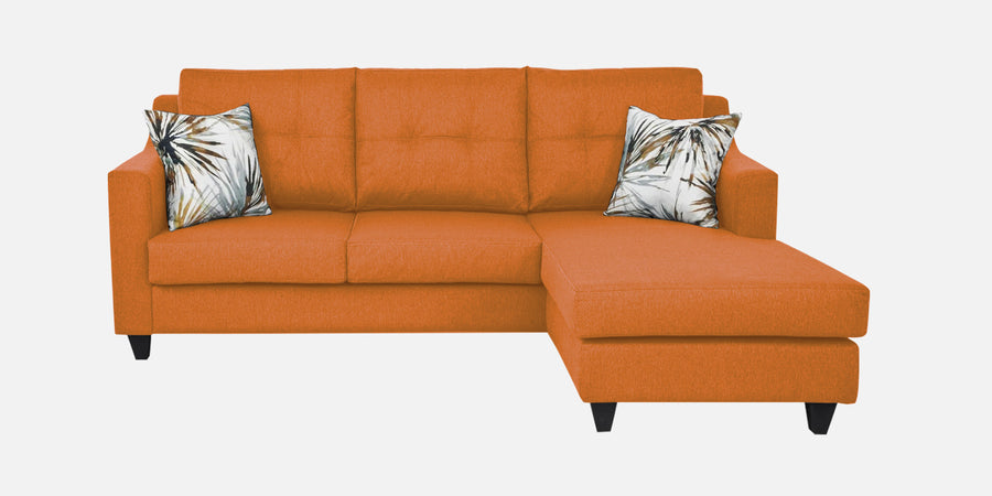 Welly Fabric Lhs Sectional Sofa 2 Lounger In Dark Orange Colour - Febonic Living