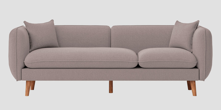 Reva Fabric 3 Seater Sofa In Almond Beige Colour - Febonic Living