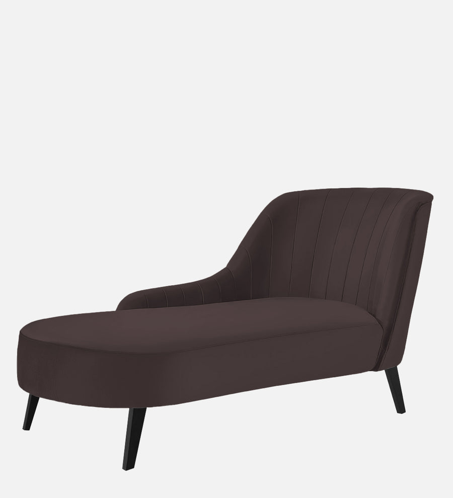Flora Velvet Lhs Chaise Lounger In Mocha Brown Colour - Febonic Living