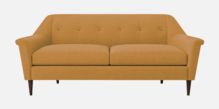 Homer Fabric 3 Seater Sofa In Corn Yellow Colour - Febonic Living