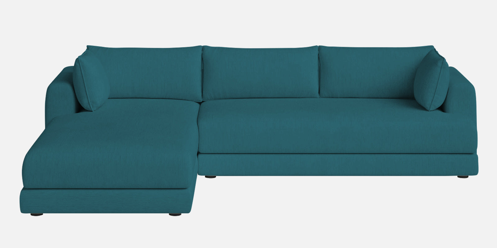 Ziggy Fabric RHS Sectional Sofa (3+Lounger) in Water Blue Colour