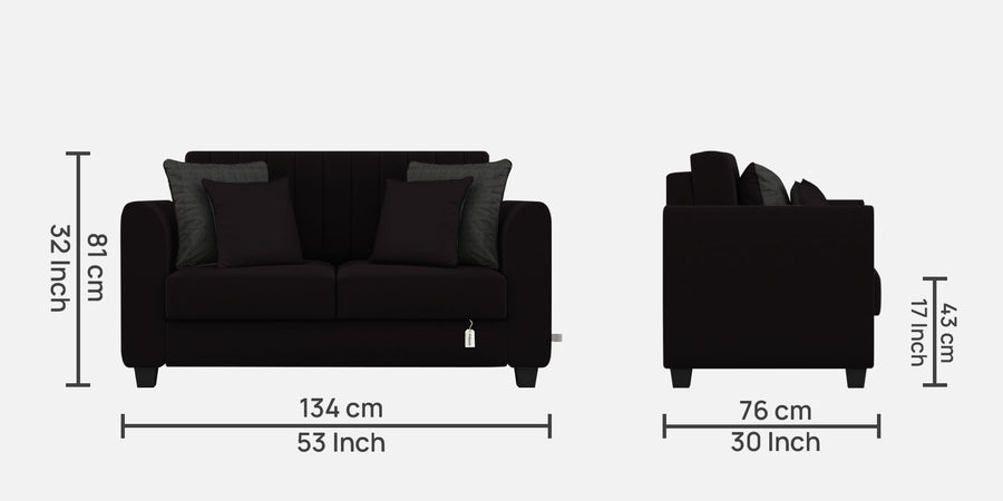 Cosmic Fabric 2 Seater Sofa In Cara Brown Colour - Febonic Living