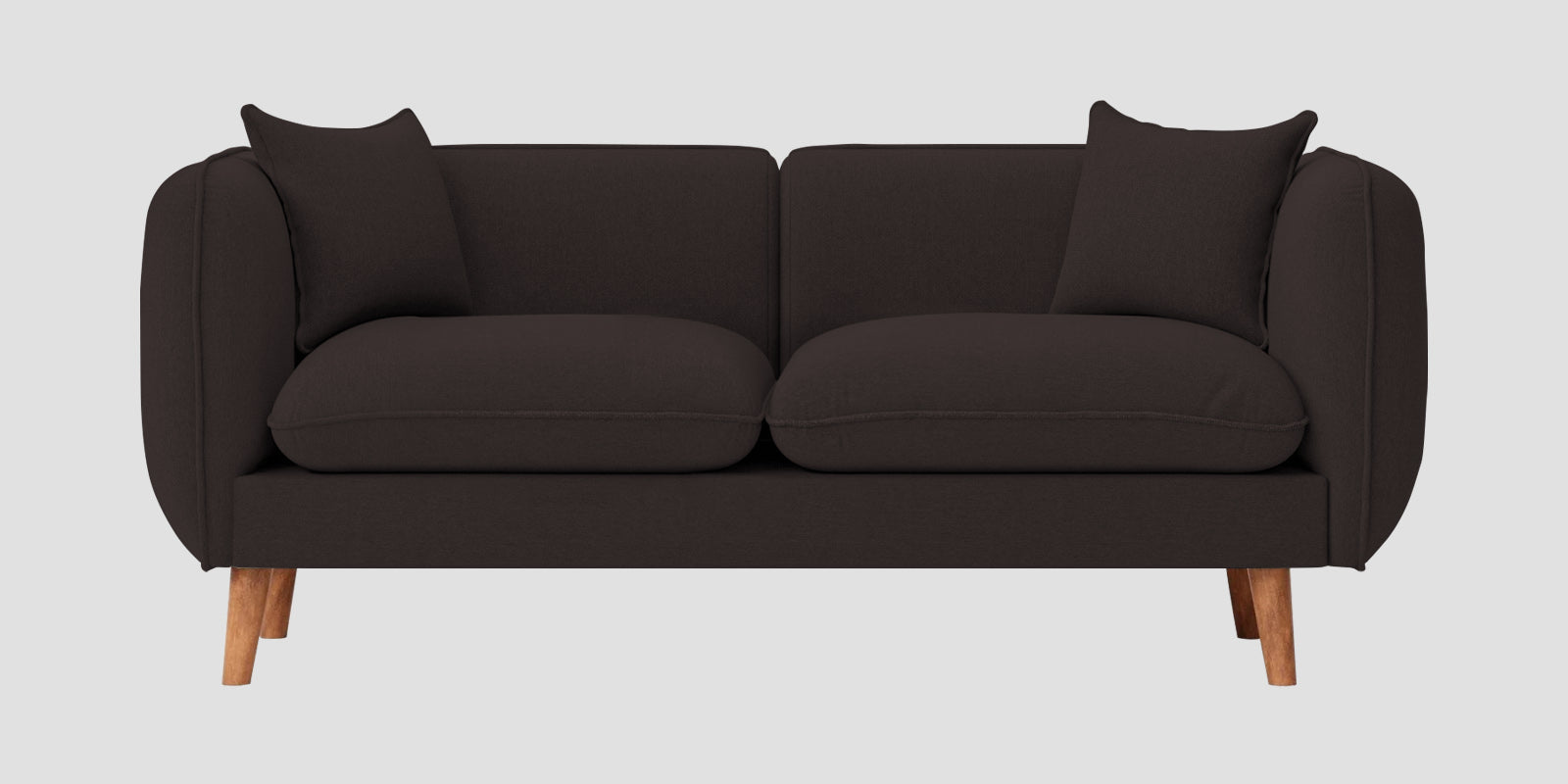 Reva Fabric 2 Seater Sofa In Pebble Brown Colour - Febonic Living