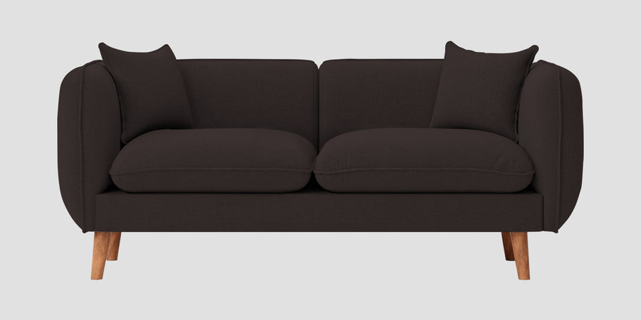 Reva Fabric 2 Seater Sofa In Pebble Brown Colour - Febonic Living