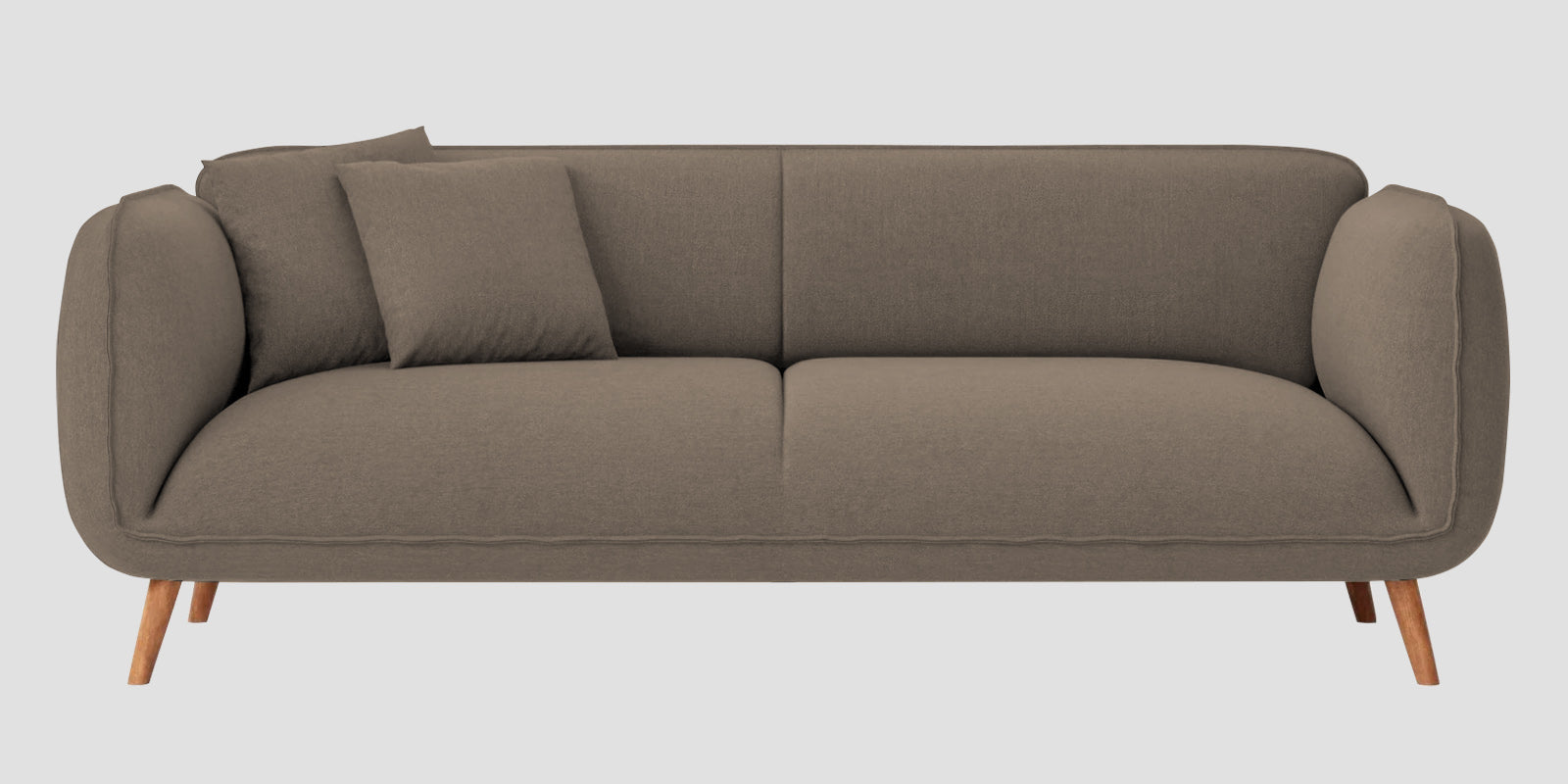 Zia Fabric 3 Seater Sofa In Hazel Beige Colour